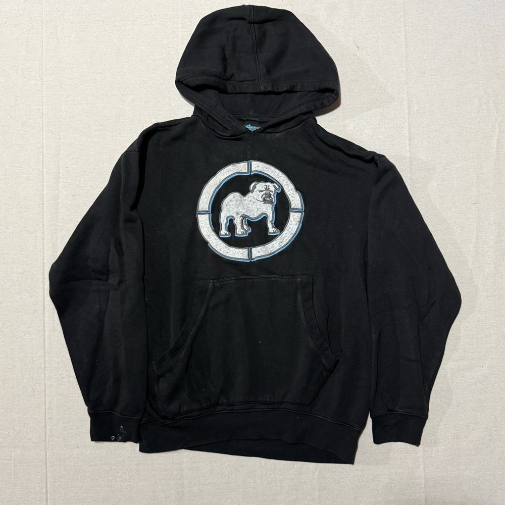 Vintage Y2K Exco Bulldog Hoodie Black White Blue Exco Bulldog Hoodie Y2K Exco